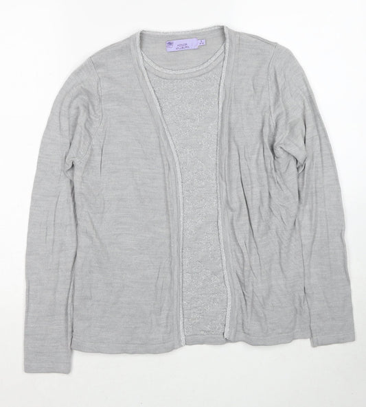 Womens UK Size 10 EWM Grey Pullover Jumper