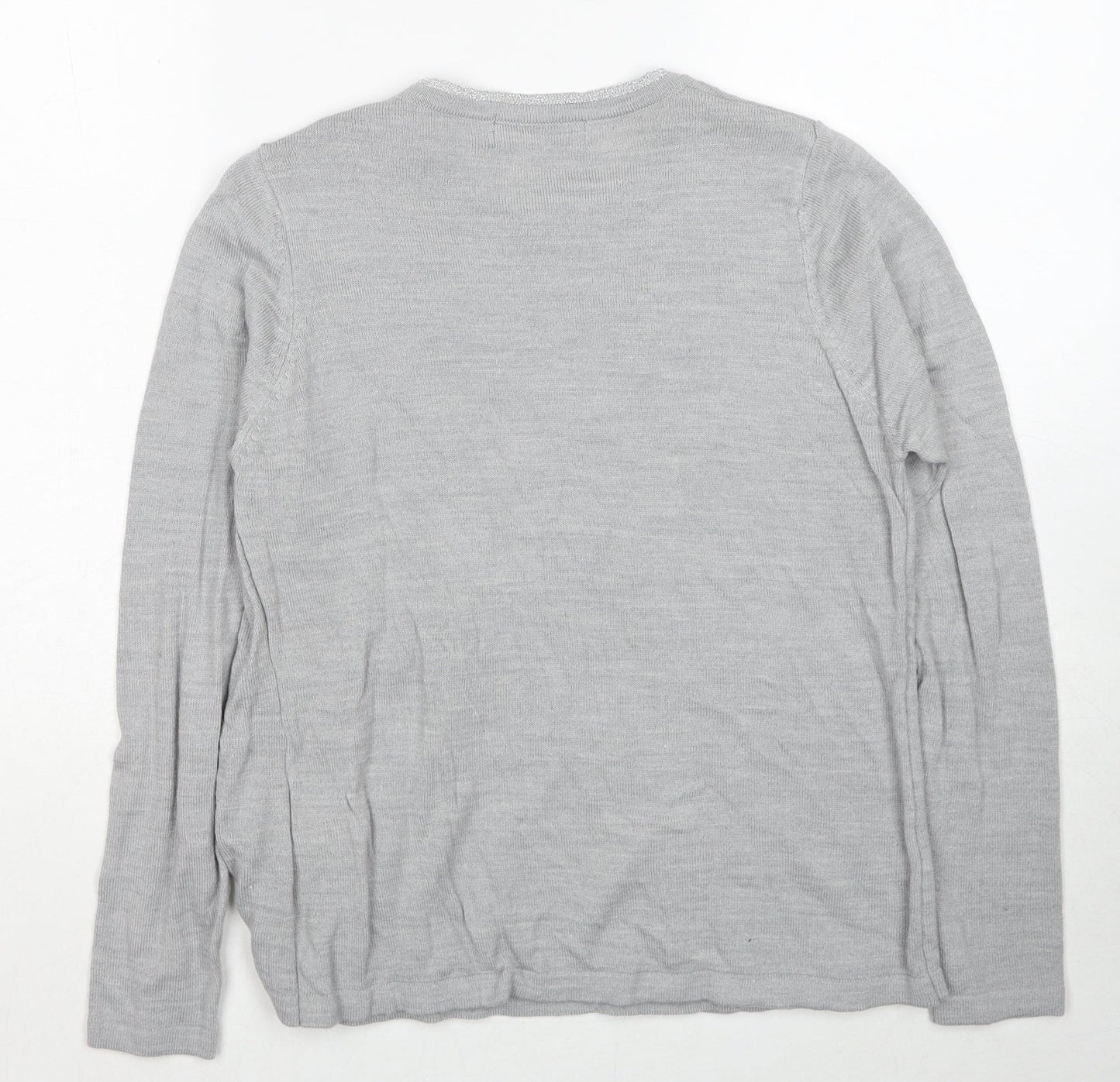 Womens UK Size 10 EWM Grey Pullover Jumper