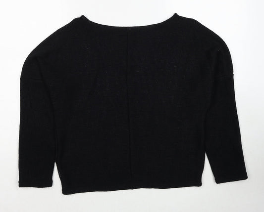 Womens UK Size M Preworn Black Pullover Jumper