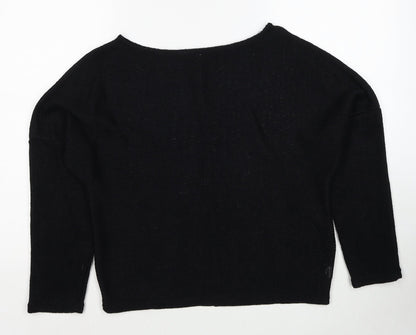Womens UK Size M Preworn Black Pullover Jumper
