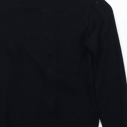 Guido Maria Kretschmer Womens Blue Collared Acrylic Pullover Jumper Size 6