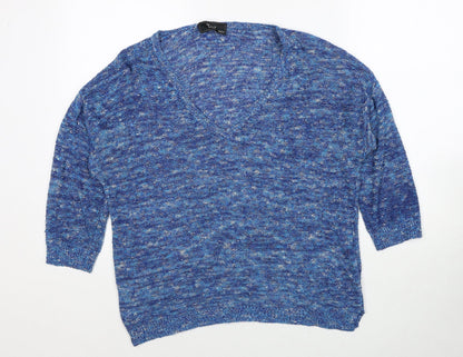 Womens UK Size M M&Co Blue Pullover Jumper