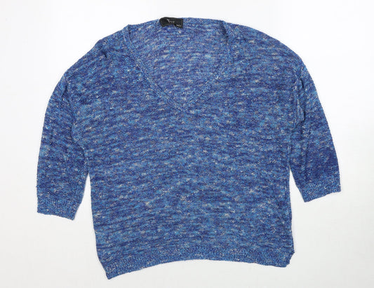 Womens UK Size M M&Co Blue Pullover Jumper