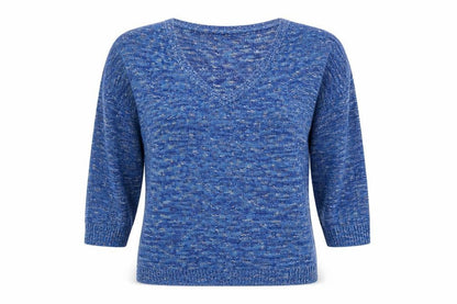 Womens UK Size M M&Co Blue Pullover Jumper