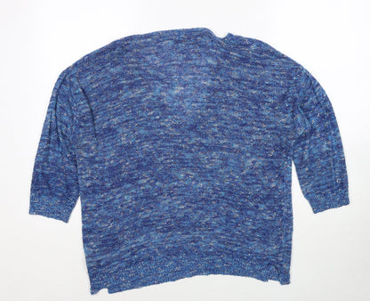 Womens UK Size M M&Co Blue Pullover Jumper