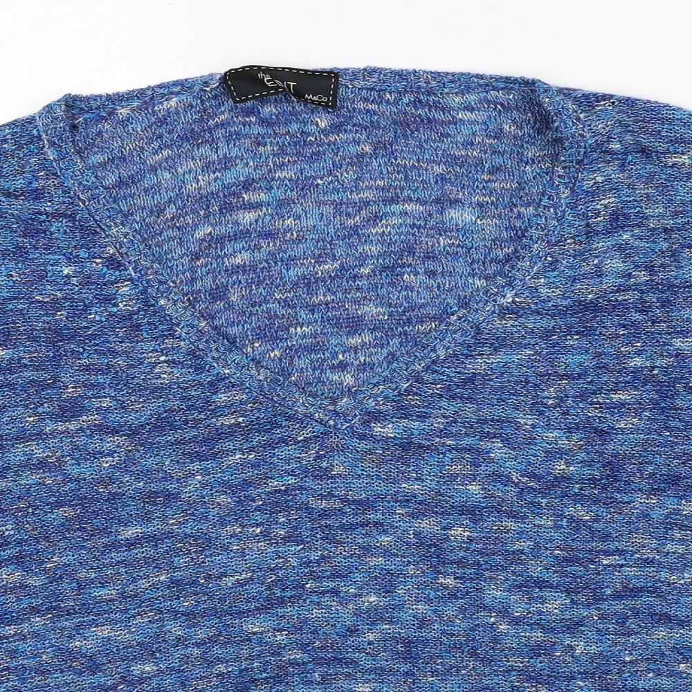 Womens UK Size M M&Co Blue Pullover Jumper