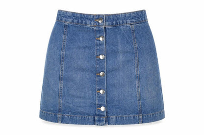 Womens UK Size 10 H&M A-Line Denim Skirt