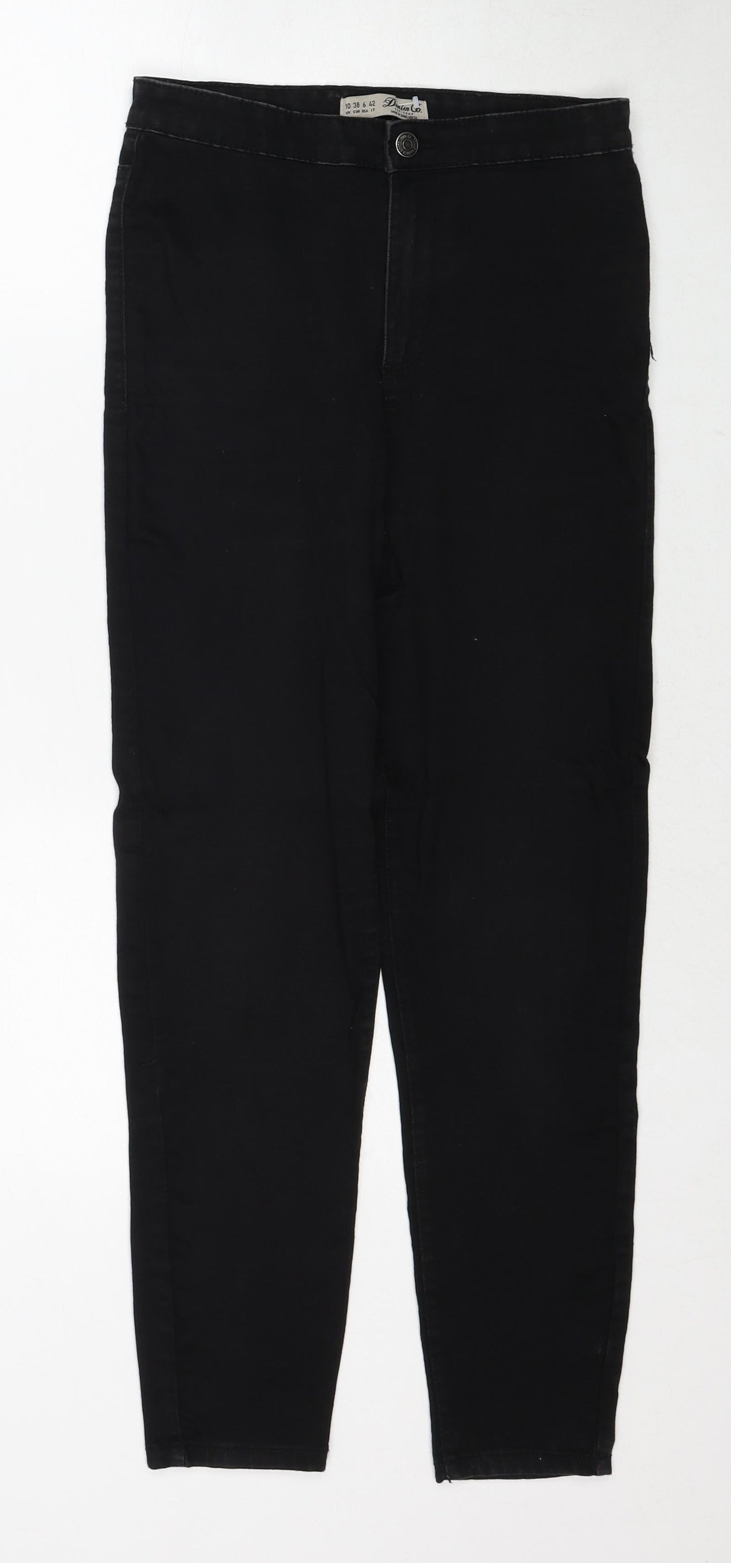 Denim & Co. Womens Black Cotton Skinny Jeans Size 10 Regular Zip