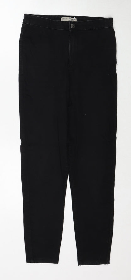 Denim & Co. Womens Black Cotton Skinny Jeans Size 10 Regular Zip
