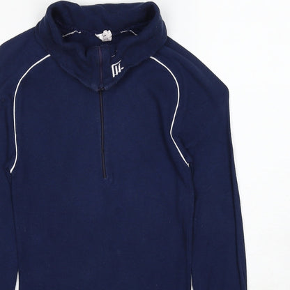 Medico Fashion Womens Blue Cotton Pullover Sweatshirt Size 8 Zip