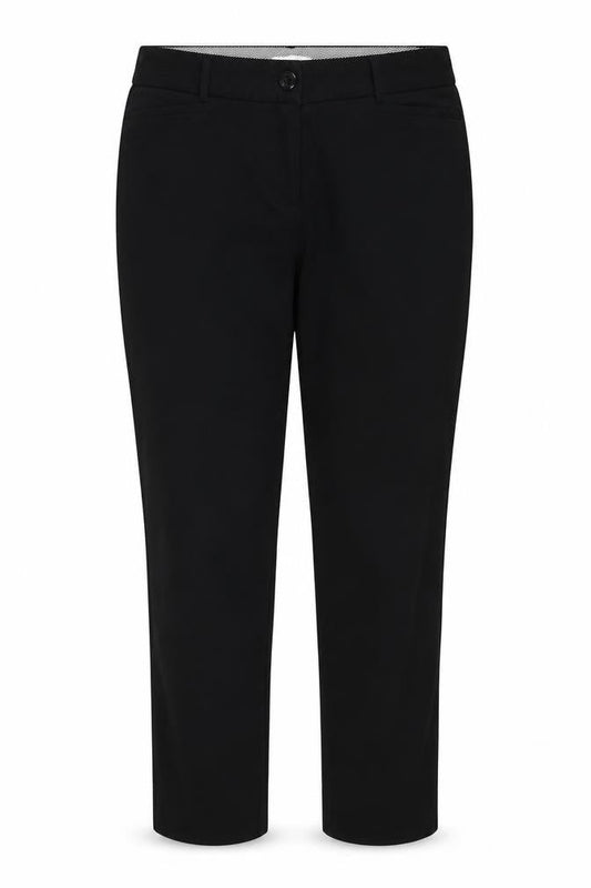 Womens UK Size 10 Dalia Regular Fit Chino Black Trousers