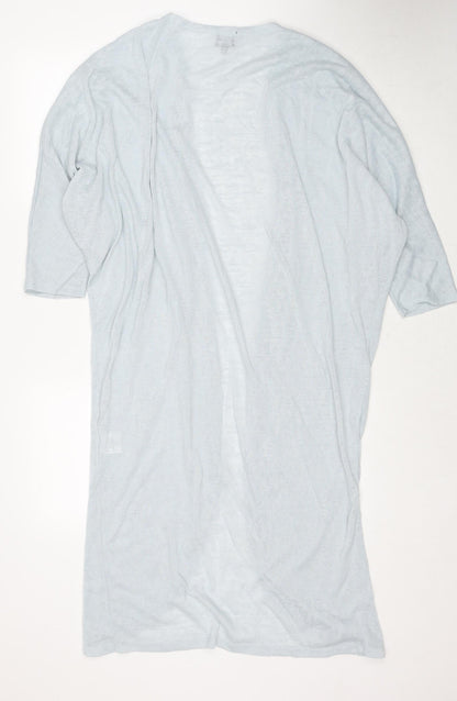 B.You Womens Blue V-Neck Polyester Cardigan Jumper Size L