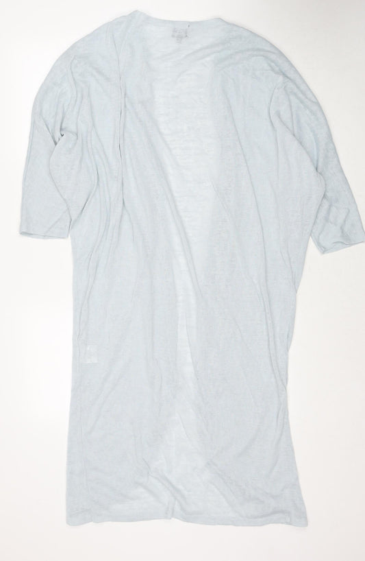 B.You Womens Blue V-Neck Polyester Cardigan Jumper Size L