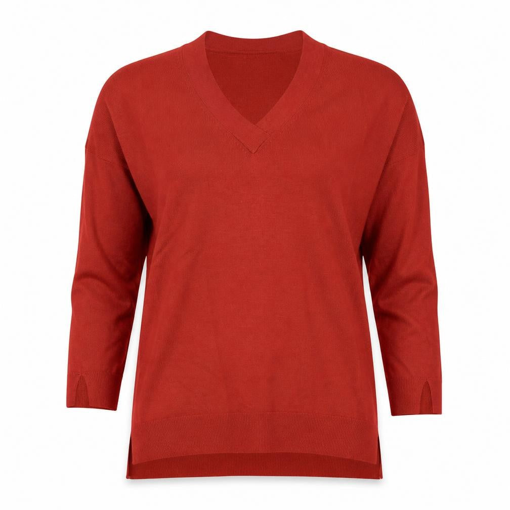 Womens UK Size M Marks and Spencer Red Pullover Jumper