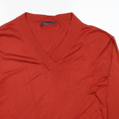 Womens UK Size M Marks and Spencer Red Pullover Jumper