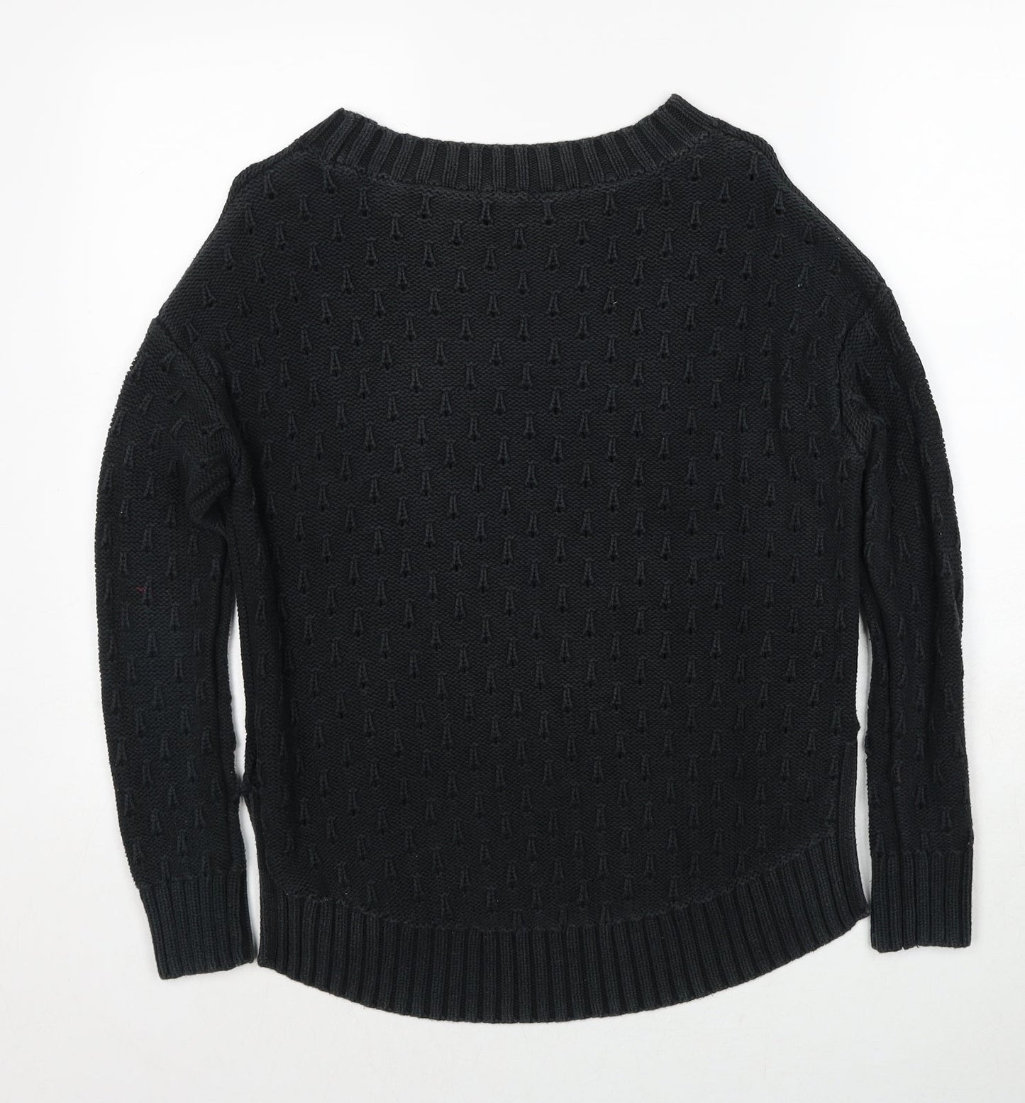 Gap Womens Black Round Neck Cotton Pullover Jumper Size XS