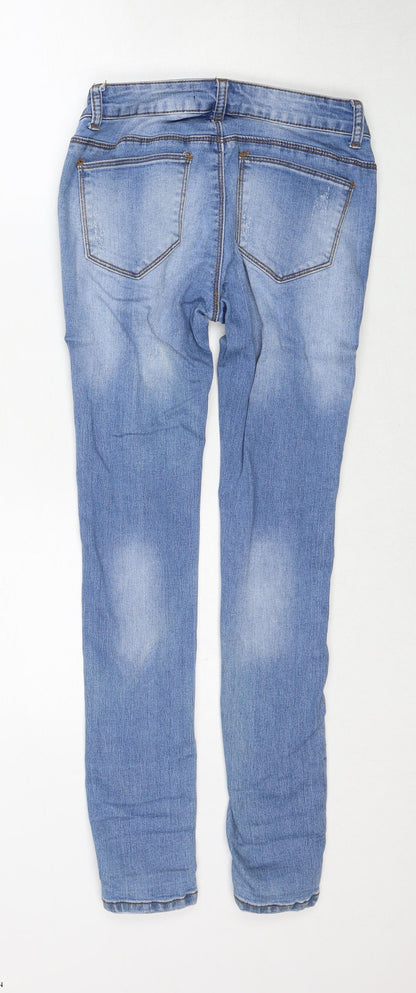 Encore Womens Blue Cotton Skinny Jeans Size 26 in Regular Zip - Label size 1