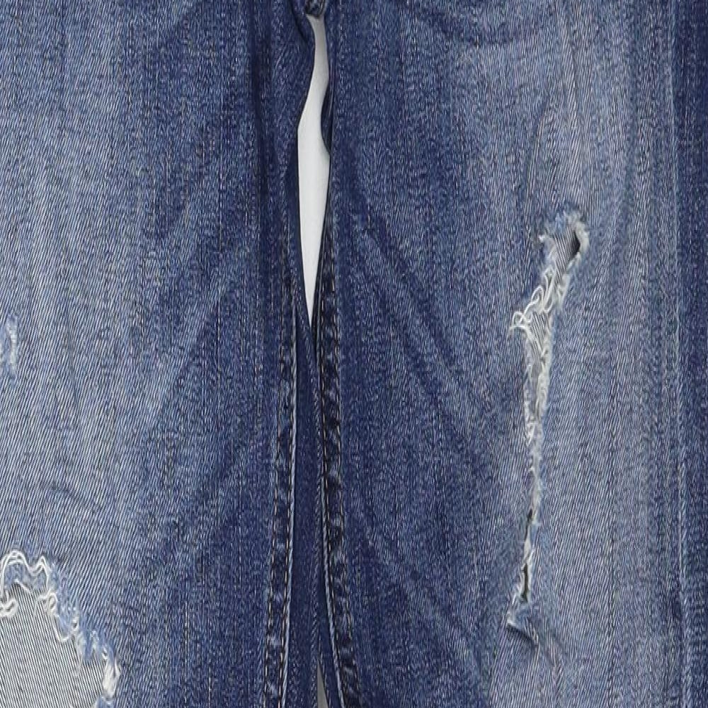 Gap Womens Blue Cotton Straight Jeans Size 26 in Regular Zip