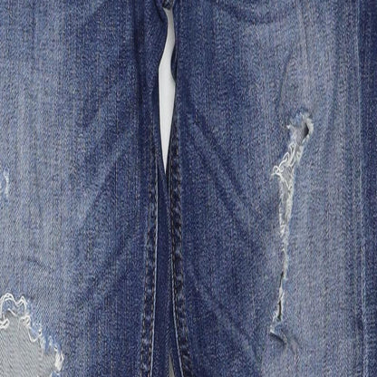 Gap Womens Blue Cotton Straight Jeans Size 26 in Regular Zip