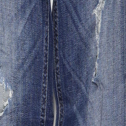 Gap Womens Blue Cotton Straight Jeans Size 26 in Regular Zip