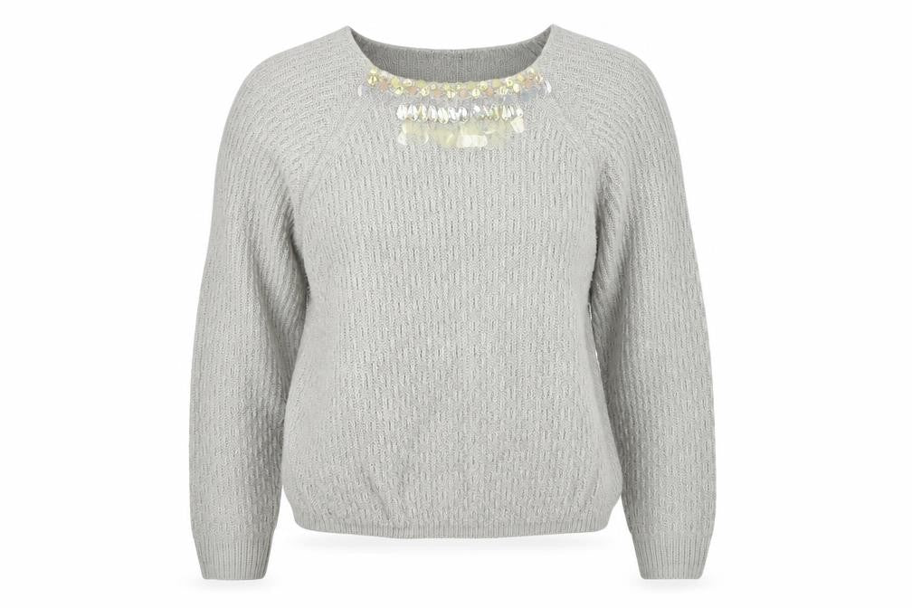 Womens UK Size 12 F&F Grey Pullover Jumper