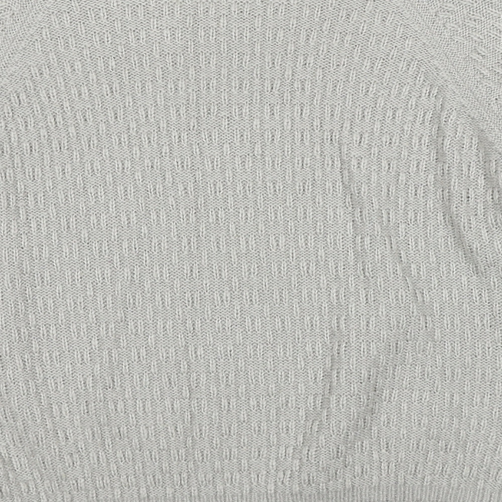 F&F Womens Grey Round Neck Acrylic Pullover Jumper Size 12