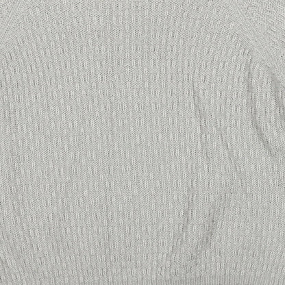 F&F Womens Grey Round Neck Acrylic Pullover Jumper Size 12