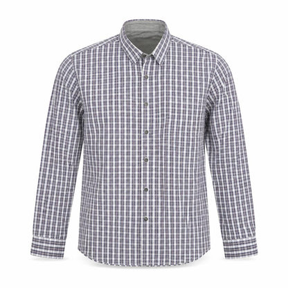 Aspen & Court Mens Blue Plaid Cotton Button-Up Size L Collared Button