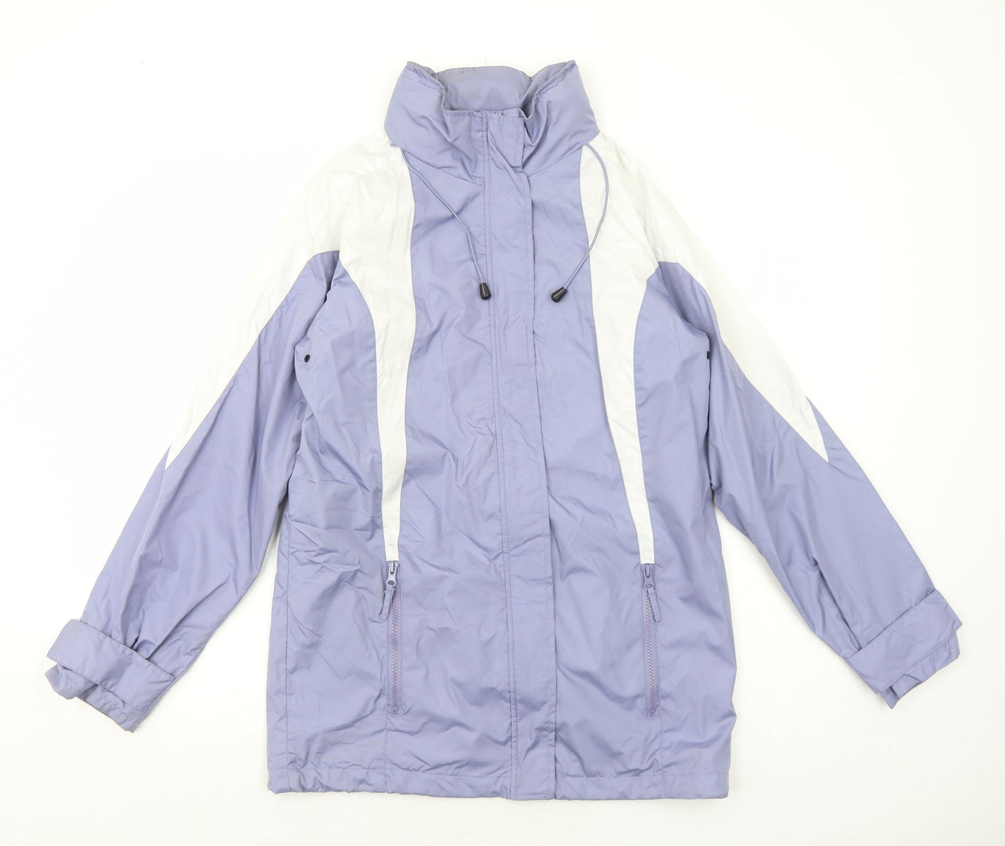 Blancheporte Womens Purple Rain Coat Coat Size 6 Zip