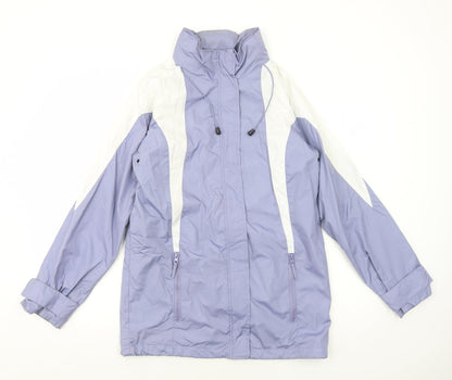 Blancheporte Womens Purple Rain Coat Coat Size 6 Zip