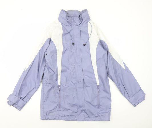 Blancheporte Womens Purple Rain Coat Coat Size 6 Zip