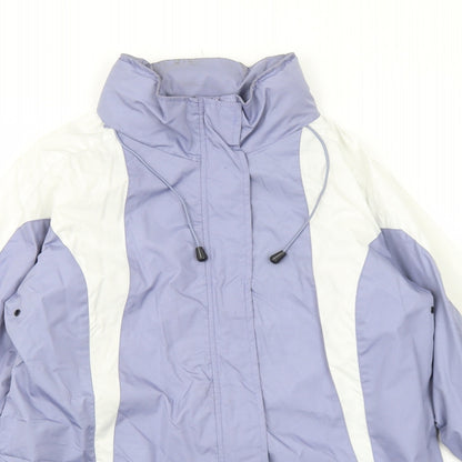 Blancheporte Womens Purple Rain Coat Coat Size 6 Zip