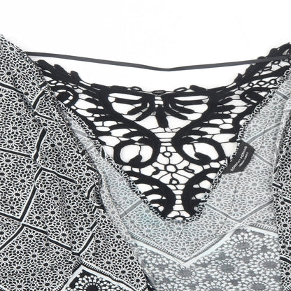 Womens UK Size M Dorothy Perkins Black Kimono Blouse