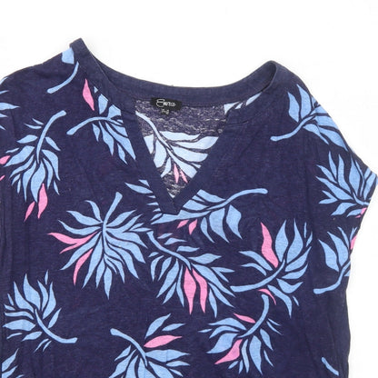Womens UK Size 12 Eureco Blue Basic T-Shirt