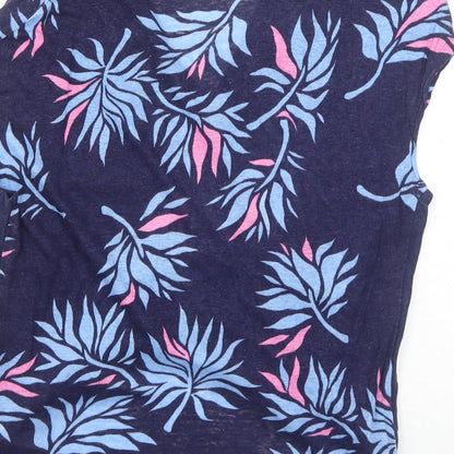Womens UK Size 12 Eureco Blue Basic T-Shirt
