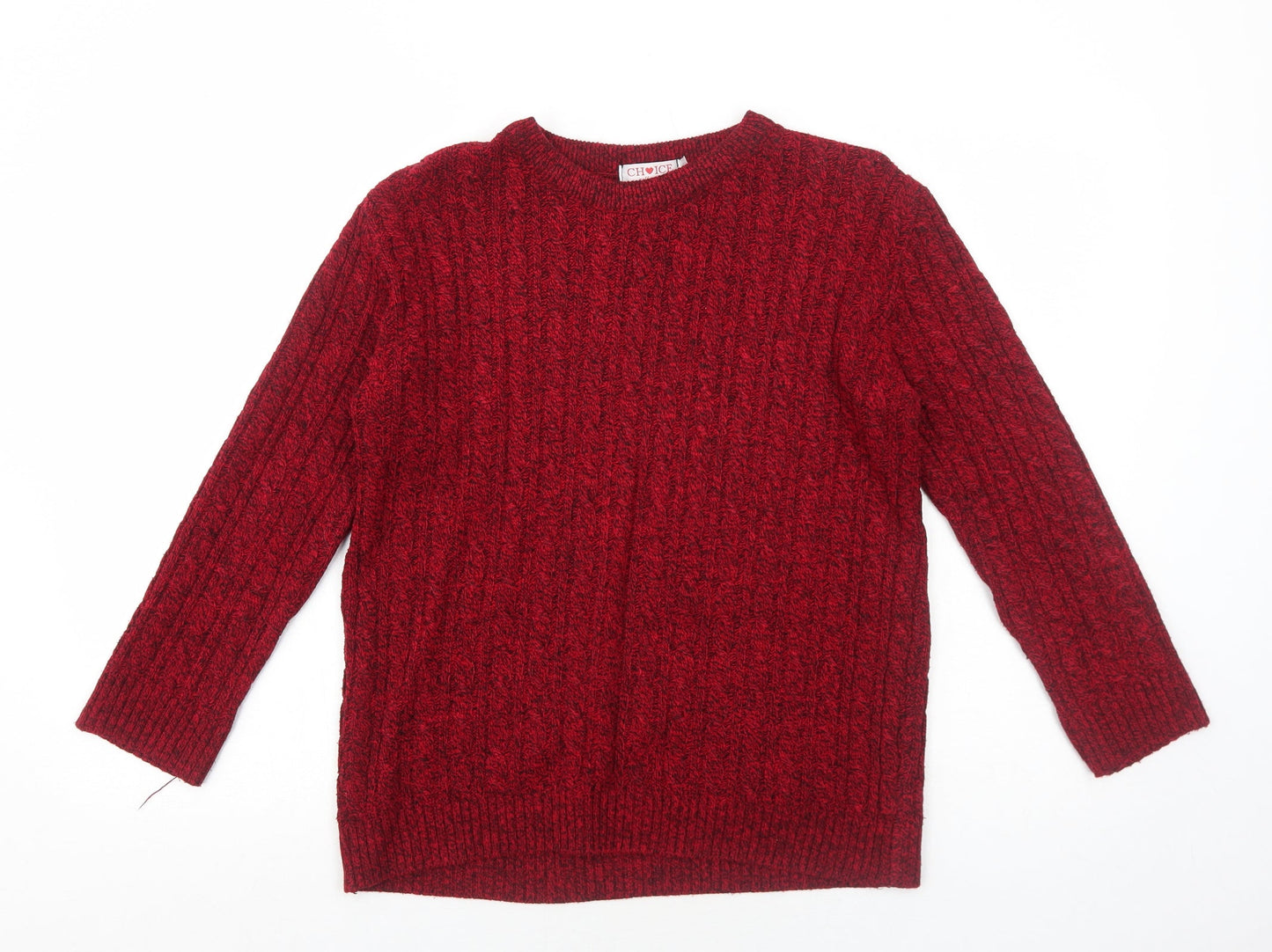 Womens UK Size S Choice Red Pullover Jumper