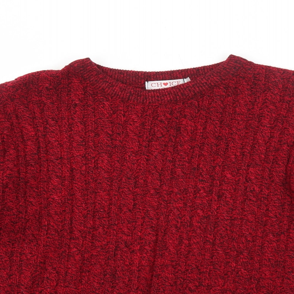 Womens UK Size S Choice Red Pullover Jumper