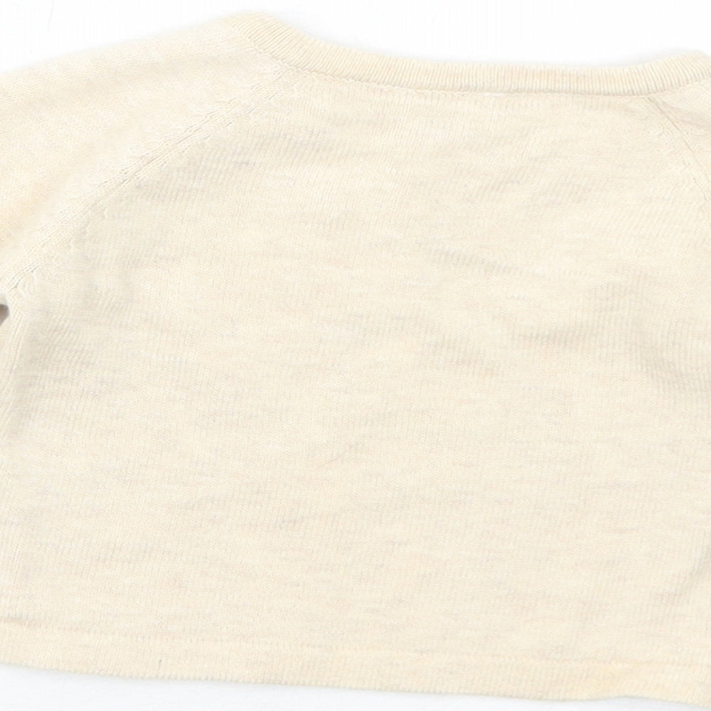 Disney Baby Baby Beige Cotton Pullover Jumper Size 0-3 Months Button - Dumbo