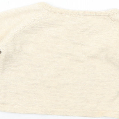 Disney Baby Baby Beige Cotton Pullover Jumper Size 0-3 Months Button - Dumbo