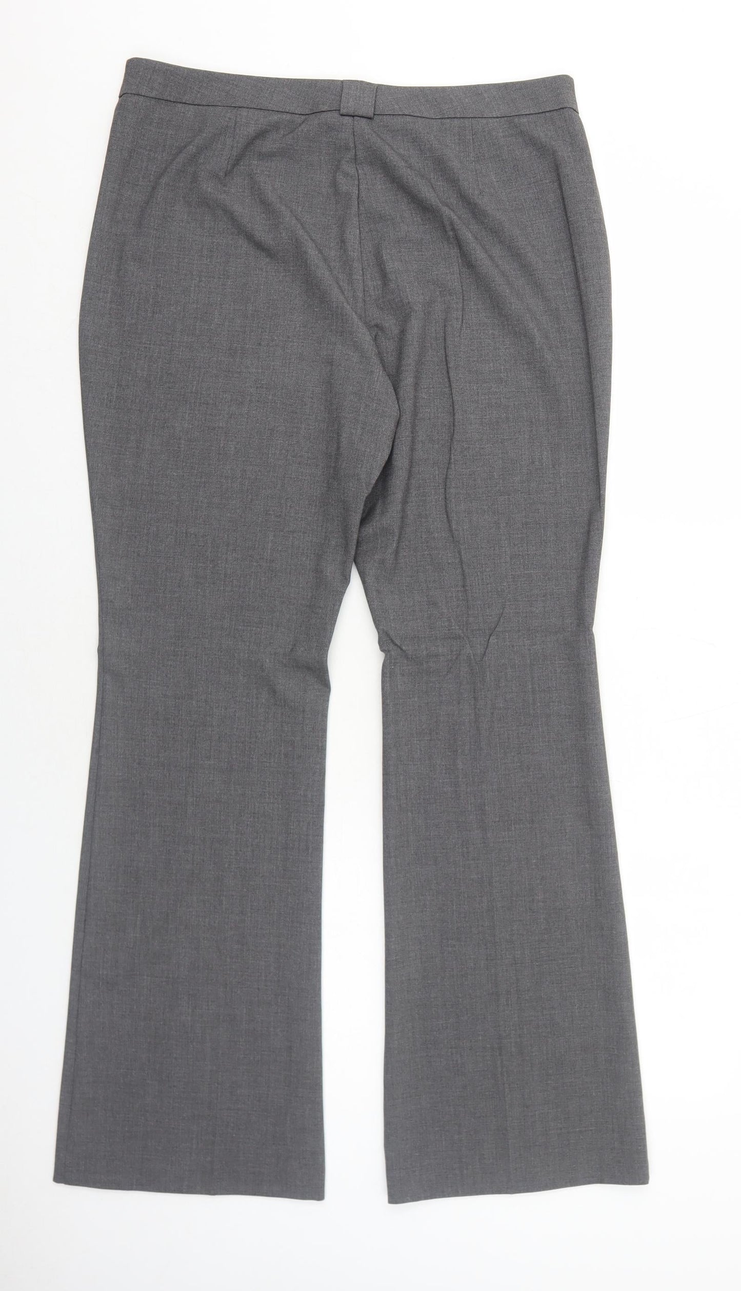 Womens UK Size 14 Marks and Spencer Regular Fit Dress Pants Grey Trousers