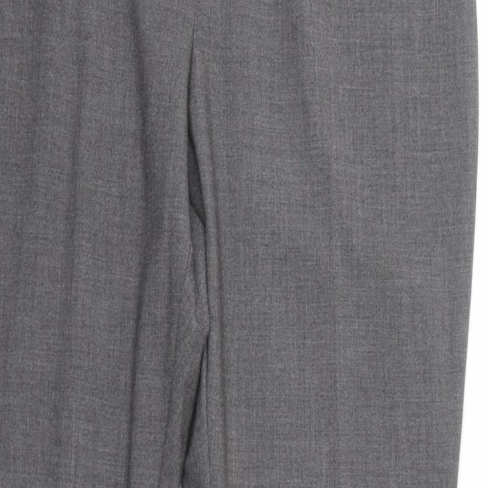 Womens UK Size 14 Marks and Spencer Regular Fit Dress Pants Grey Trousers