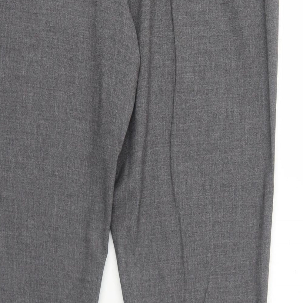 Womens UK Size 14 Marks and Spencer Regular Fit Dress Pants Grey Trousers