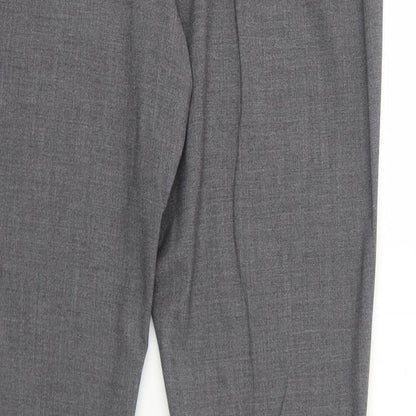 Womens UK Size 14 Marks and Spencer Regular Fit Dress Pants Grey Trousers