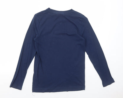 Tom Tailor Boys Blue Cotton Basic T-Shirt Size 10 Years Round Neck Pullover - Now It's Summer Time