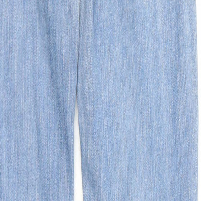 H&M Womens Blue Cotton Skinny Jeans Size 6 L32 in Regular Zip