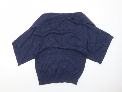 Womens UK Size M Preworn Blue Cardigan Jumper