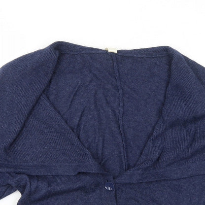 Womens UK Size M Preworn Blue Cardigan Jumper