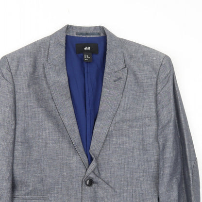 Mens UK Size 36 H&M Regular Blue Suit Jacket