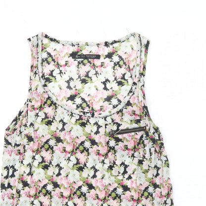 Womens UK Size M Zara Multicoloured Basic Tank