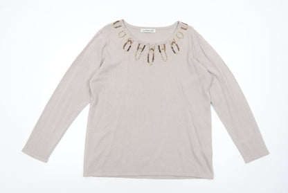Womens UK Size XL Cashmasoft Beige Pullover Jumper